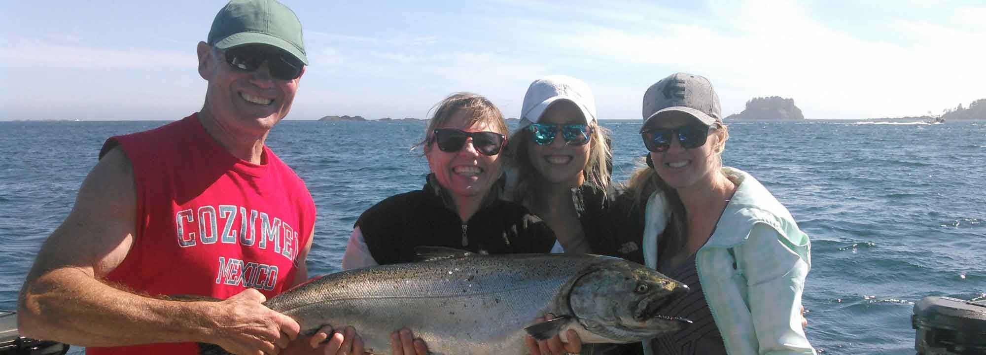 Salmon Eye Charters -50lbs a day guarantee - Fishing Ucluelet BC