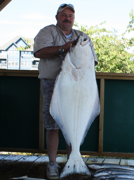 Bill Nickel 45lb Halibut August 16, 2009