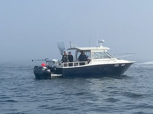 Dan's boat with fish on!!